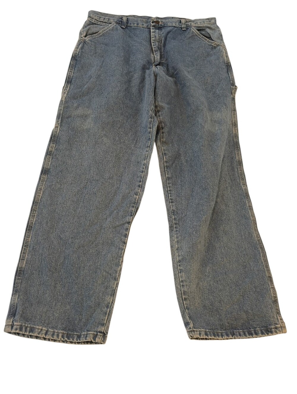 Men's Classic Straight-Leg Jeans in Faded Blue Vintage Wrangler Carpenter Jeans